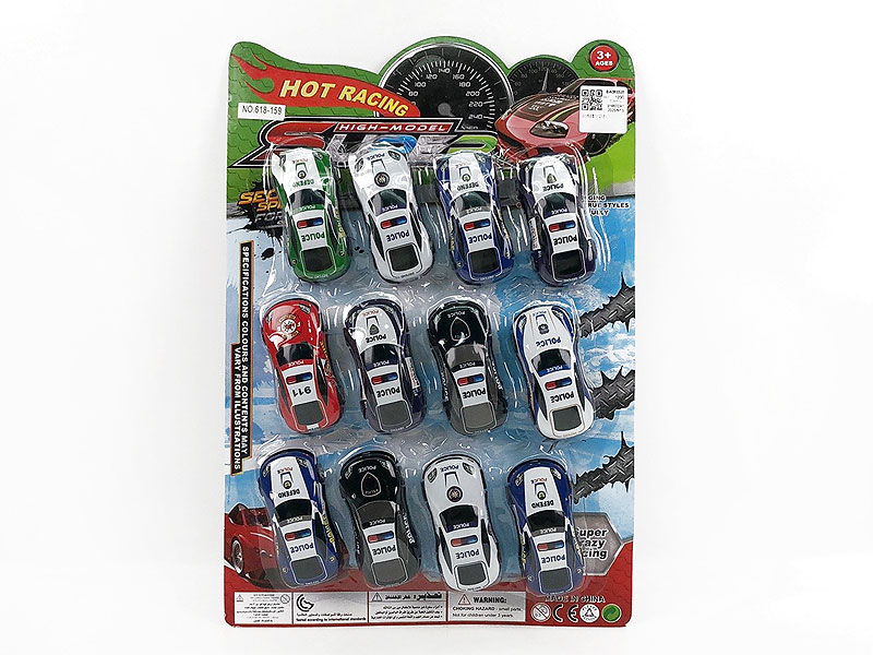 Pull Back Police Car(12in1) toys