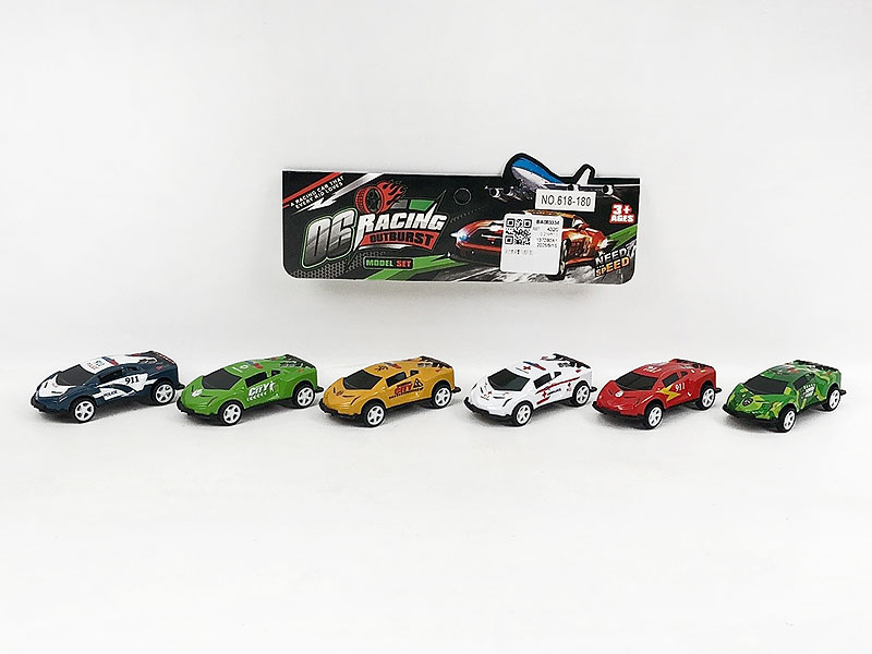 Pull Back Police Car(6in1) toys