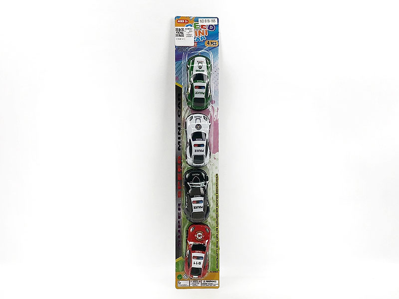 Pull Back Police Car(4in1) toys
