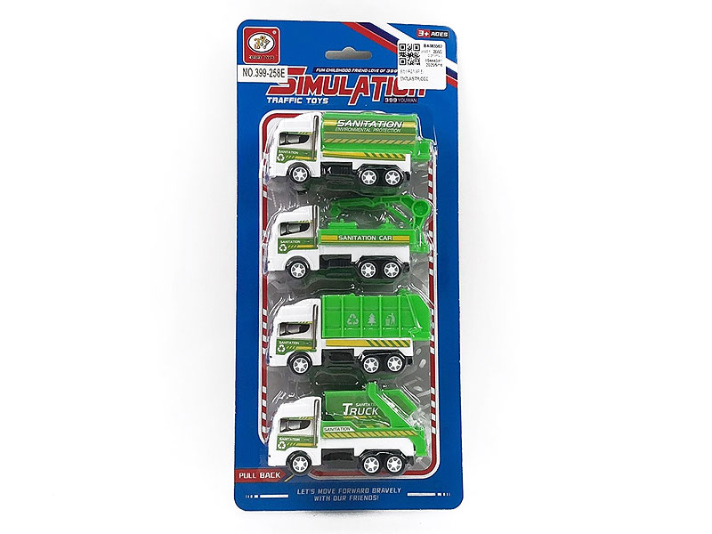 Pull Back Sanitation Truck(4in1) toys