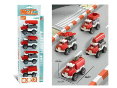 Die Cast Fire Engine Pull Back(4in1) toys
