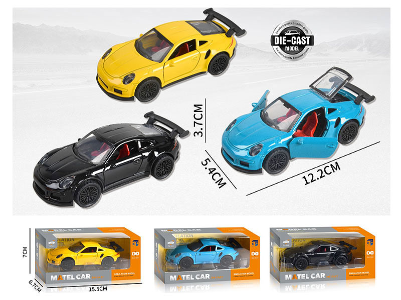 1:36 Die Cast Sports Car Pull Back(3C) toys