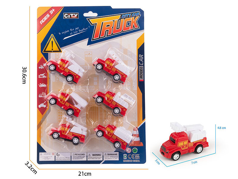 Pull Back Fire Engine(6in1) toys