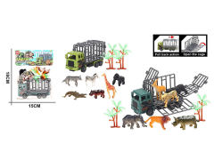 Pull Back Car Tow Animal(2S) toys