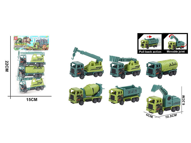 Pull Back Construction Truck(2S) toys
