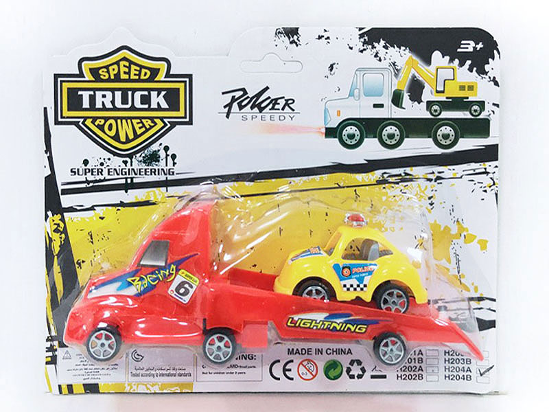 Pull Back Truck Tow Police Car toys