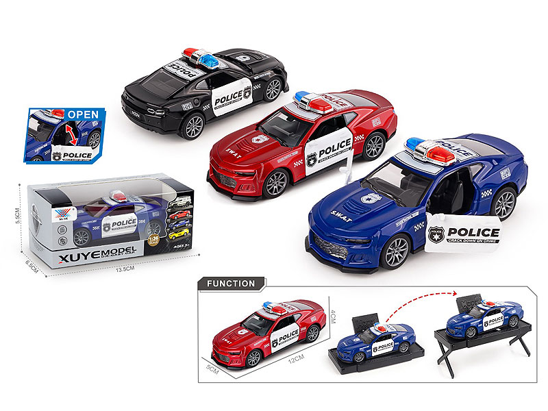 Die Cast Police Car Pull Back(3C) toys