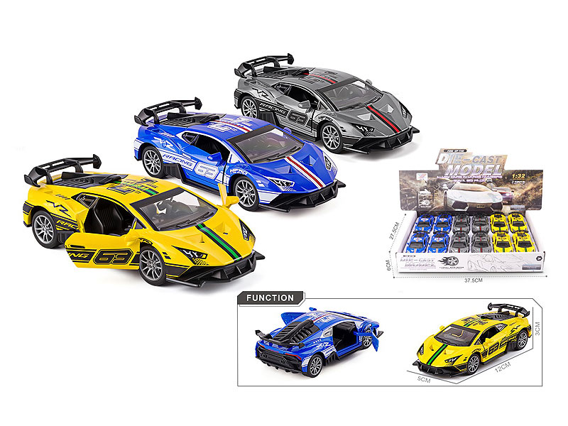 1:32 Die Cast Car Pull Back(12in1) toys