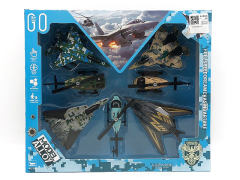 Die Cast Fighter Pull Back & Die Cast Helicopter(7in1) toys