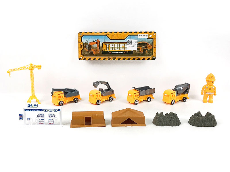 Pull Back Construction Truck Set toys