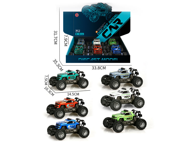 1:28 Die Cast Car Pull Back(6in1) toys