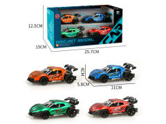 1:36 Die Cast Sports Car Pull Back(4in1) toys