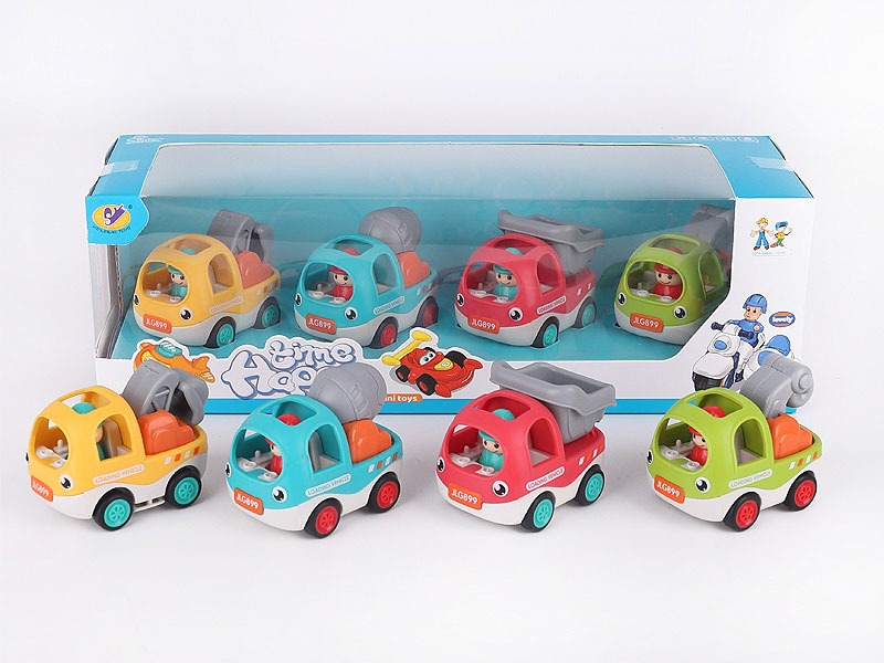 Pull Back Construction Truck(4in1) toys