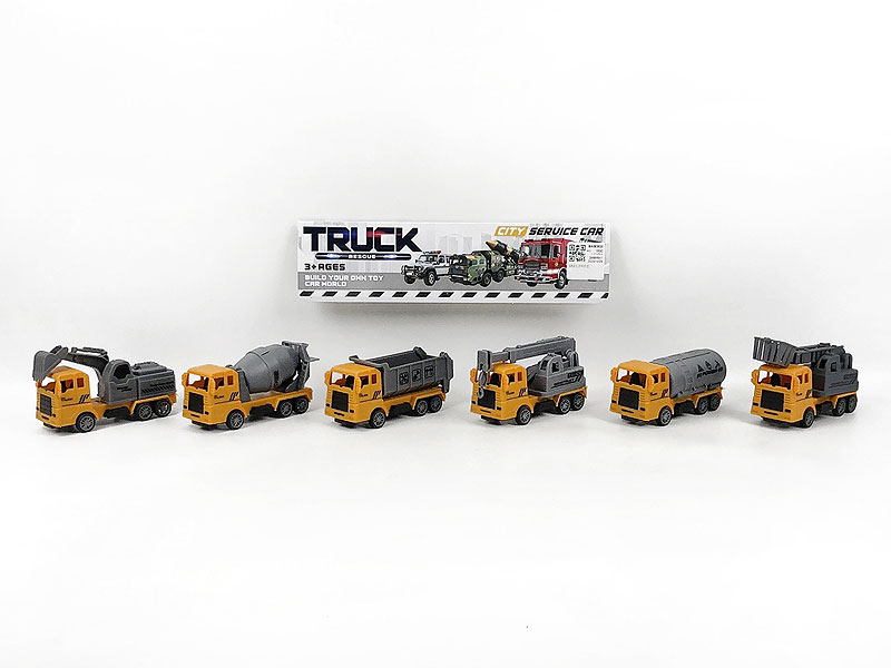 Pull Back Construction Truck(6in1) toys