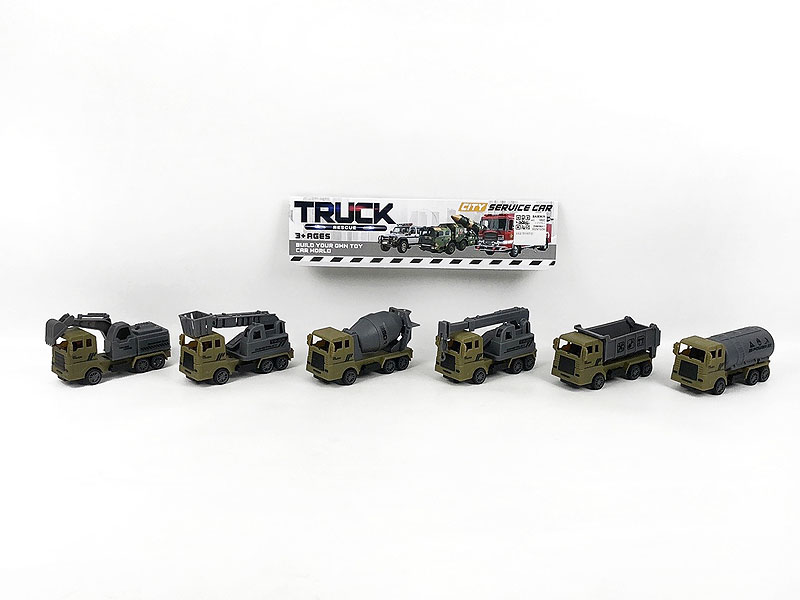 Pull Back Military Car(6in1) toys