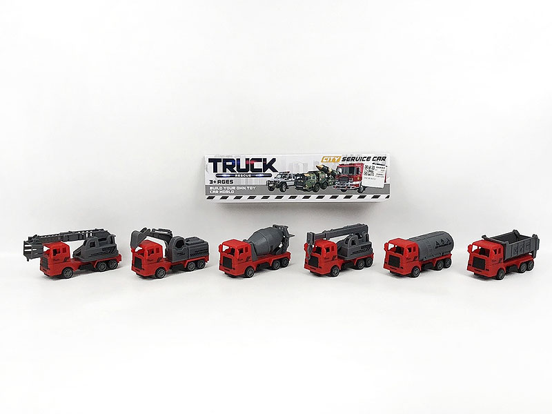 Pull Back Fire Engine(6in1) toys