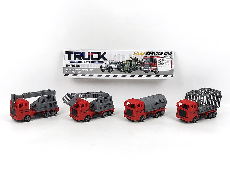 Pull Back Fire Engine(4in1) toys