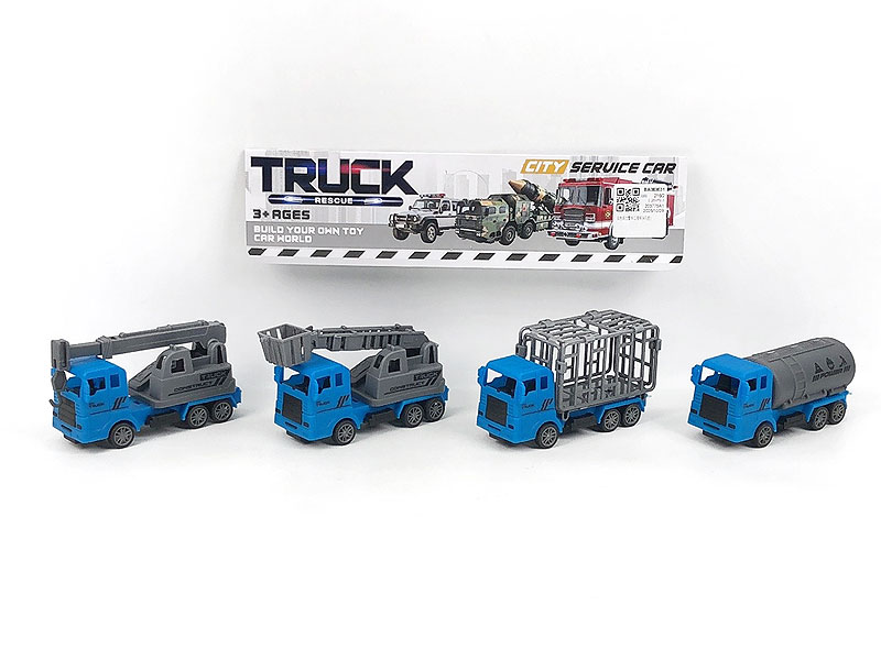 Pull Back Construction Truck(4in1) toys