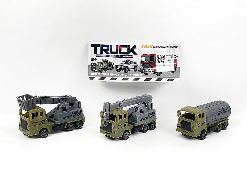 Pull Back Construction Truck(3in1) toys