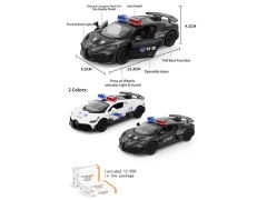 1:32 Die Cast Police Car Pull Back W/L_S(12in1) toys