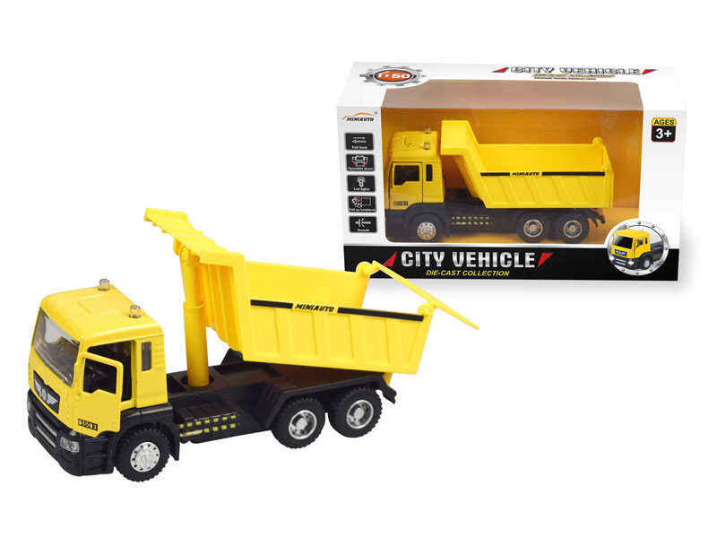 1:50 Die Cast Construction Truck Pull Back W/L_S toys