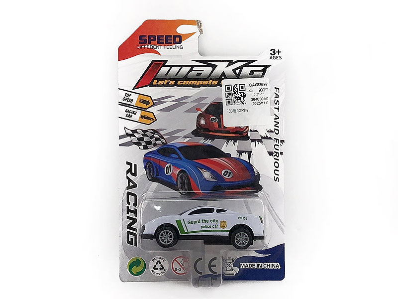 7.5CM Pull Back Police Car toys