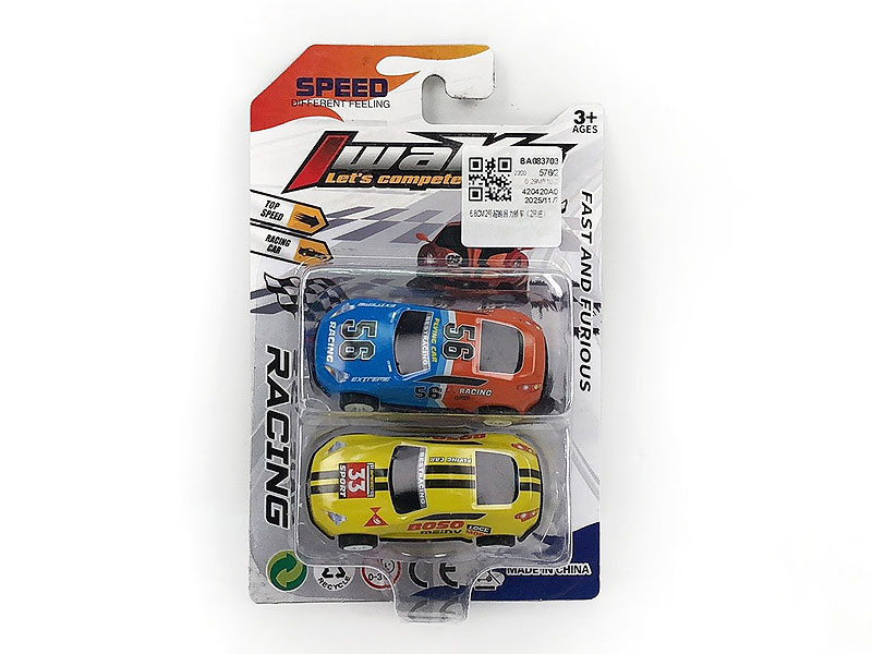 6.8CM Pull Back Car(2in1) toys