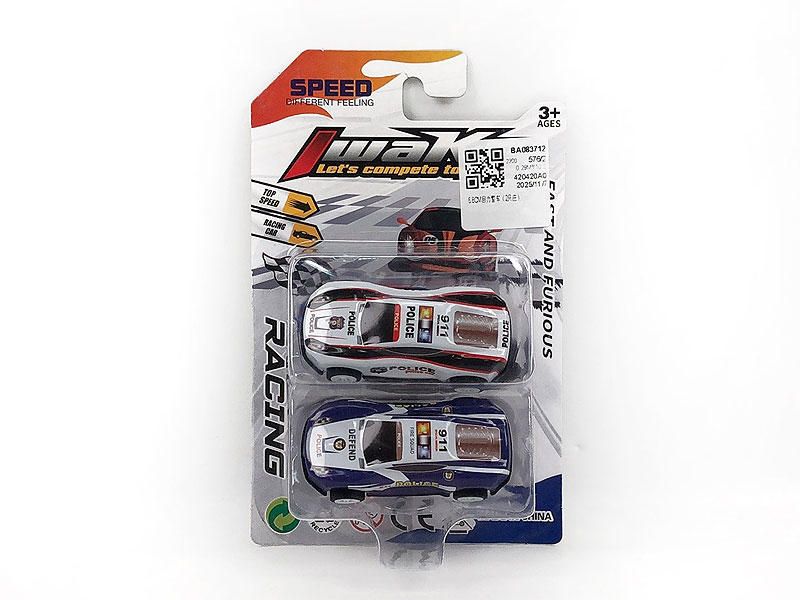 6.8CM Pull Back Police Car(2in1) toys