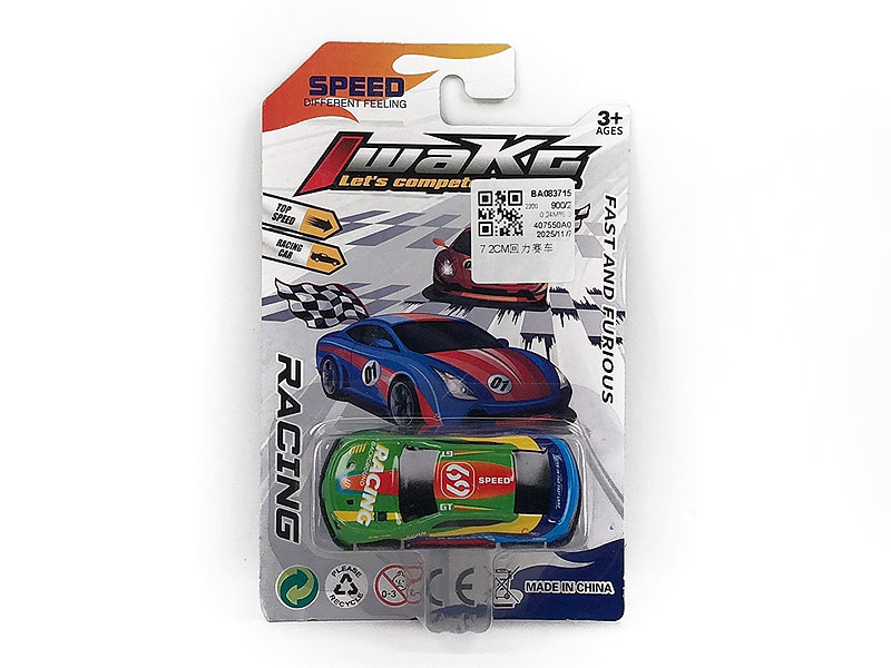 7.2CM Pull Back Racing Car toys
