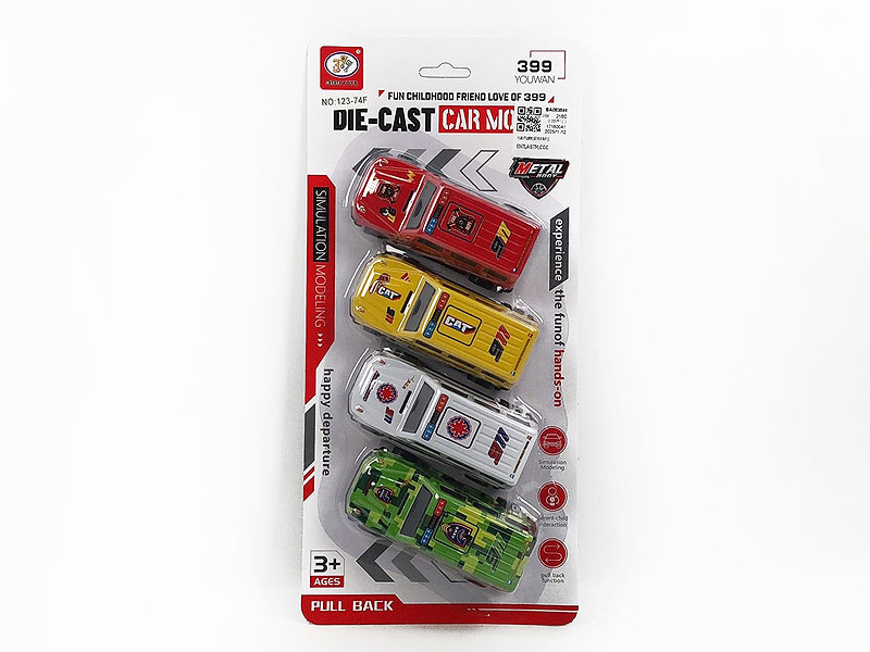 Pull Back Car(4in1) toys