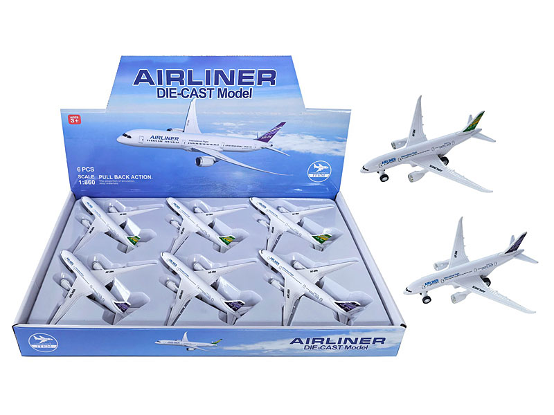 Die Cast Airplane Pull Back(6in1) toys