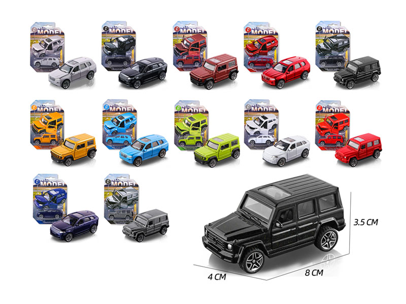 1:60 Die Cast Cross-country Car Pull Back(12S) toys