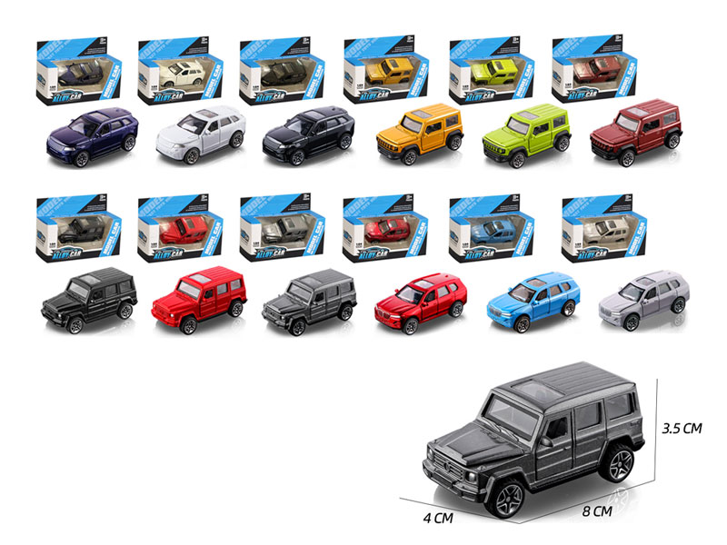 1:60 Die Cast Cross-country Car Pull Back(12S) toys