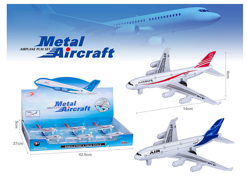 Die Cast Airplane Pull Back(6in1) toys