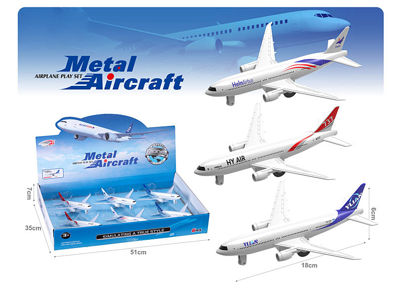 Die Cast Airplane Pull Back(6in1) toys