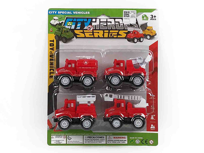 Pull Back Fire Engine(4in1) toys