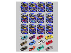 1:64 Die Cast Car Pull Back(6S12C) toys