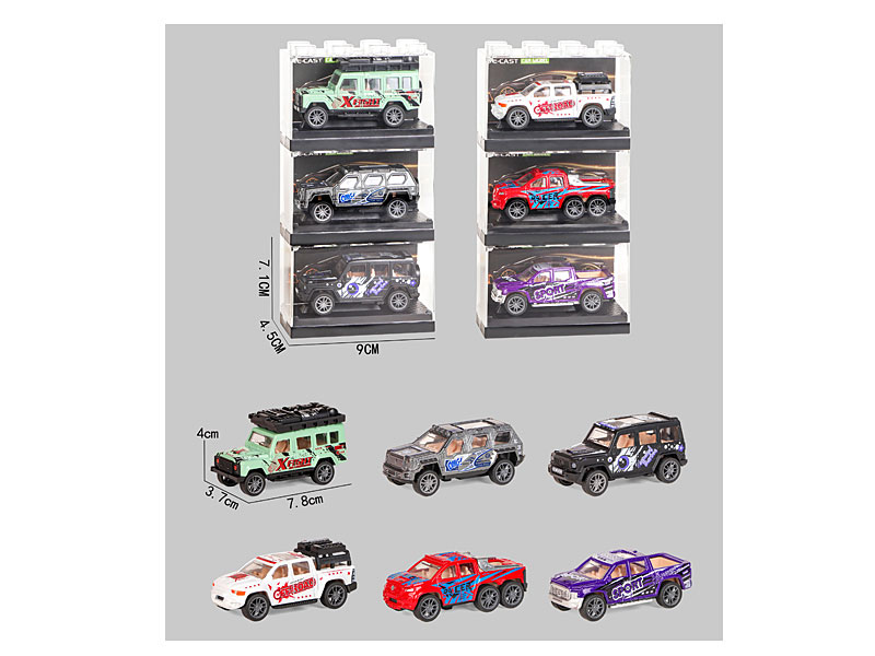 1:64 Die Cast Car Pull Back(6S) toys