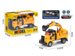 回力工程挖土车带灯光/声音(包电)