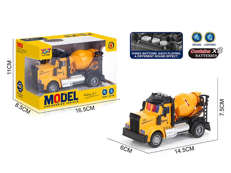 Pull Back Construction Truck W/L_S toys