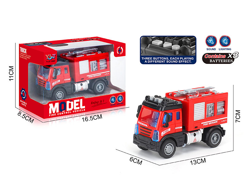 Pull Back Fire Engine W/L_S toys