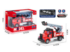 回力云梯消防车带灯光/声音(包电)