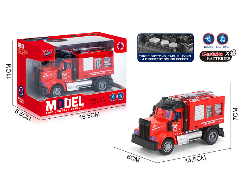 Pull Back Fire Engine W/L_S toys
