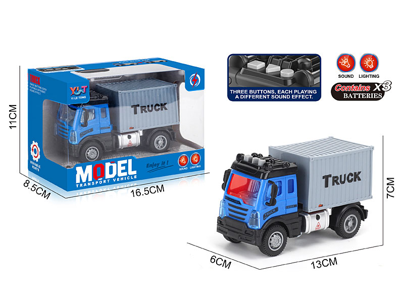 Pull Back Container Truck W/L_S toys