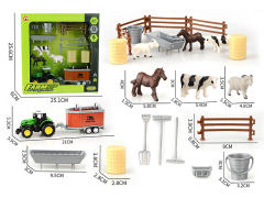 Pull Back Farmer Car Set toys