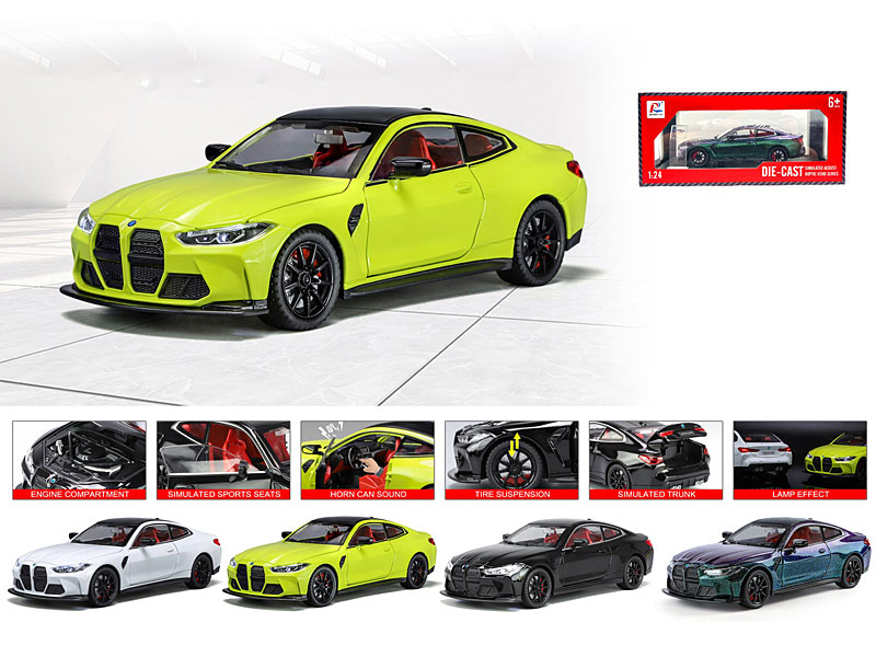 1:24 Die Cast Car Pull Back W/L_S(4C) toys