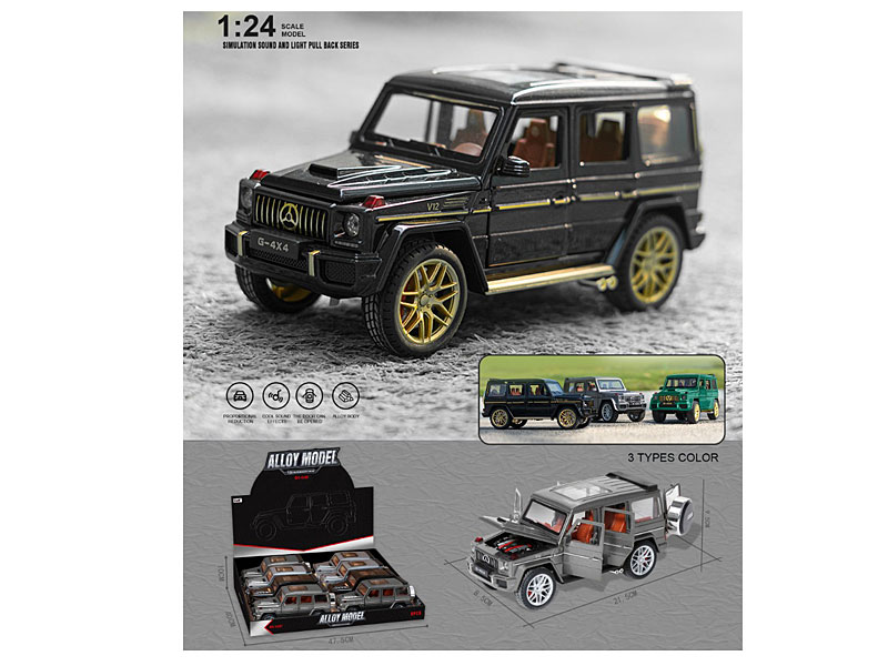 1:24 Die Cast Car Pull Back W/L_M(8in1) toys