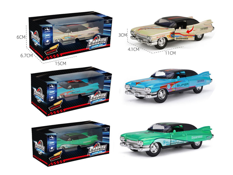 1:36 Die Cast Car Pull Back(3C) toys