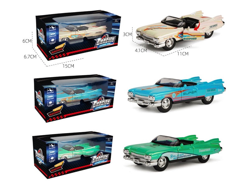 1:36 Die Cast Car Pull Back(3C) toys