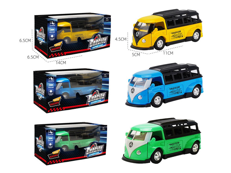 1:36 Die Cast Bus Pull Back(3C) toys